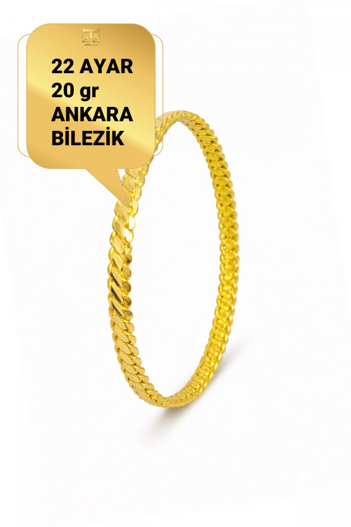 22 Ayar 20 gr Ankara Bilezik