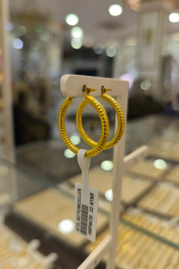 22 AYAR 3,61 gr HALKA KÜPE HKP0478 22 AYAR 3,61 gr HALKA KÜPE HKP0478