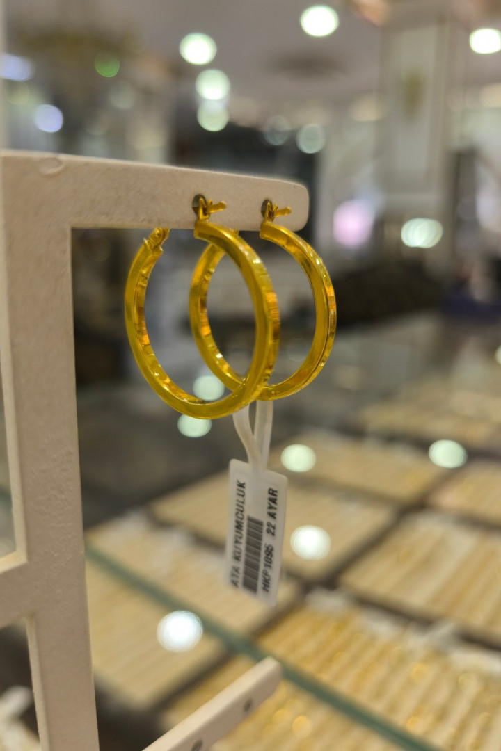 22 AYAR 3,7 gr HALKA KÜPE HKP1095 22 AYAR 3,7 gr HALKA KÜPE HKP1095