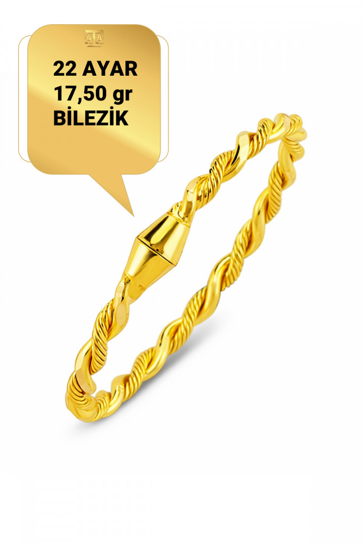 22 Ayar 17,50 gr Kilitli Burma Bilezik
