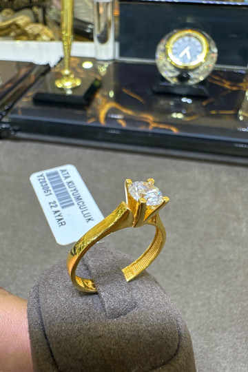 22 AYAR 3,31 gr 22 AYAR TEKTAŞ YÜZÜKLER YZ03061